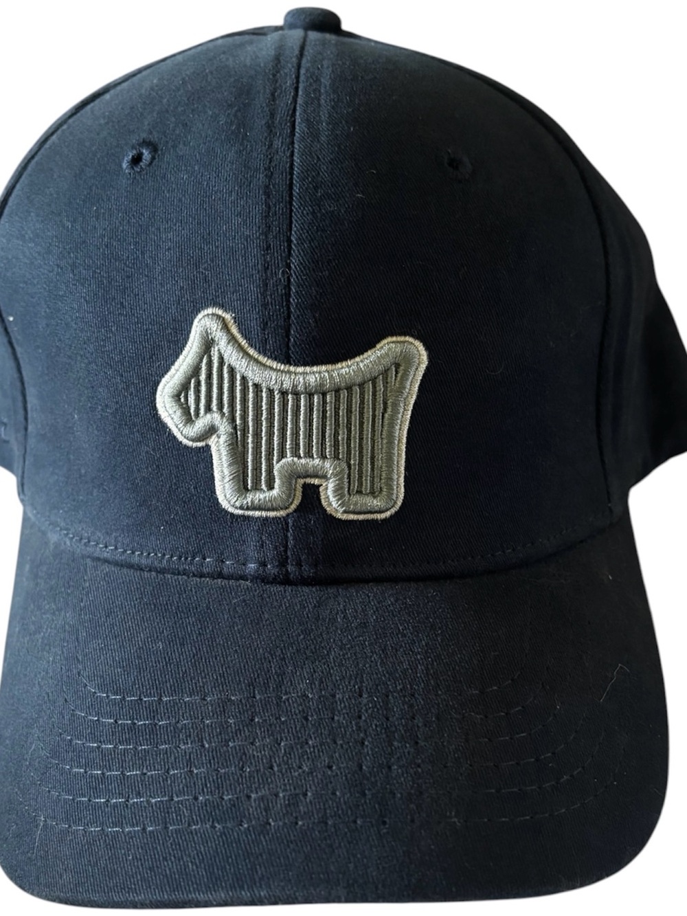 SCOTTY CAMERON GALLERY Titleist Vintage Hat Navy Blue Gray Scotty Dog Stretch SM